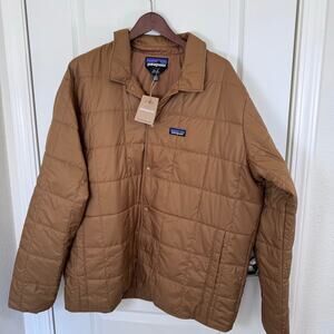 NWT Patagonia Light Gust Shacket Shirt Jacket Deer Brown Snaps Pockets Mens 2XL